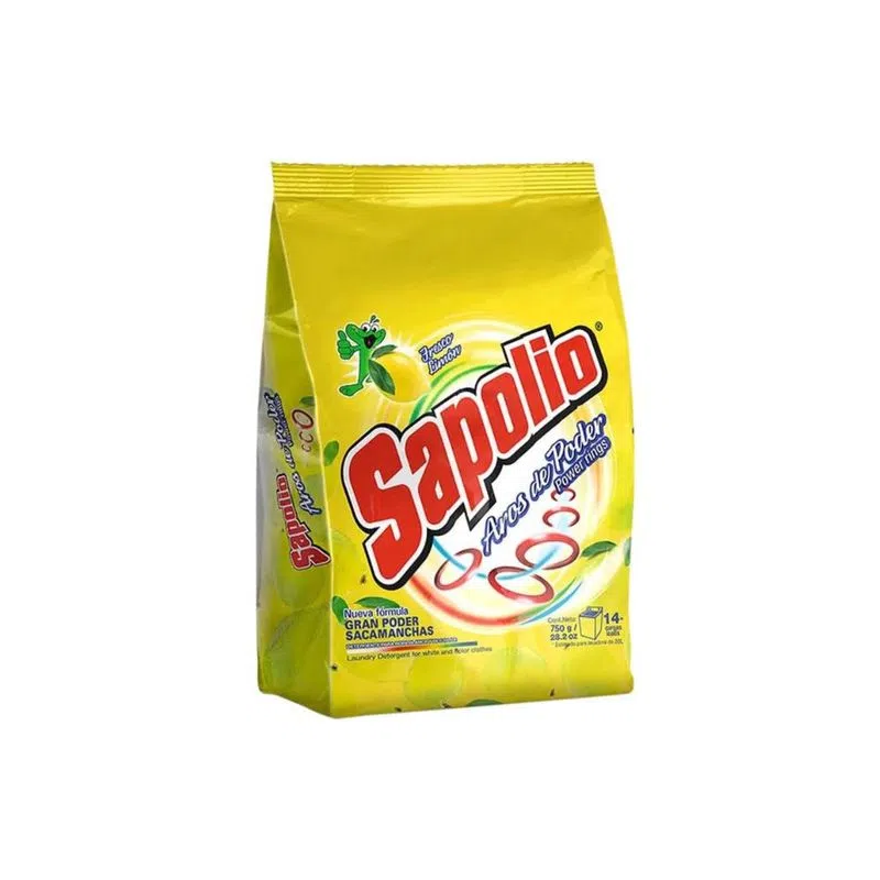 Detergente en Polvo SAPOLIO Limón Bolsa 750g